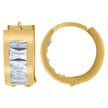 10kt Yellow Gold Womens Princess-Cut Cubic Zirconia Huggie Hoop Earrings