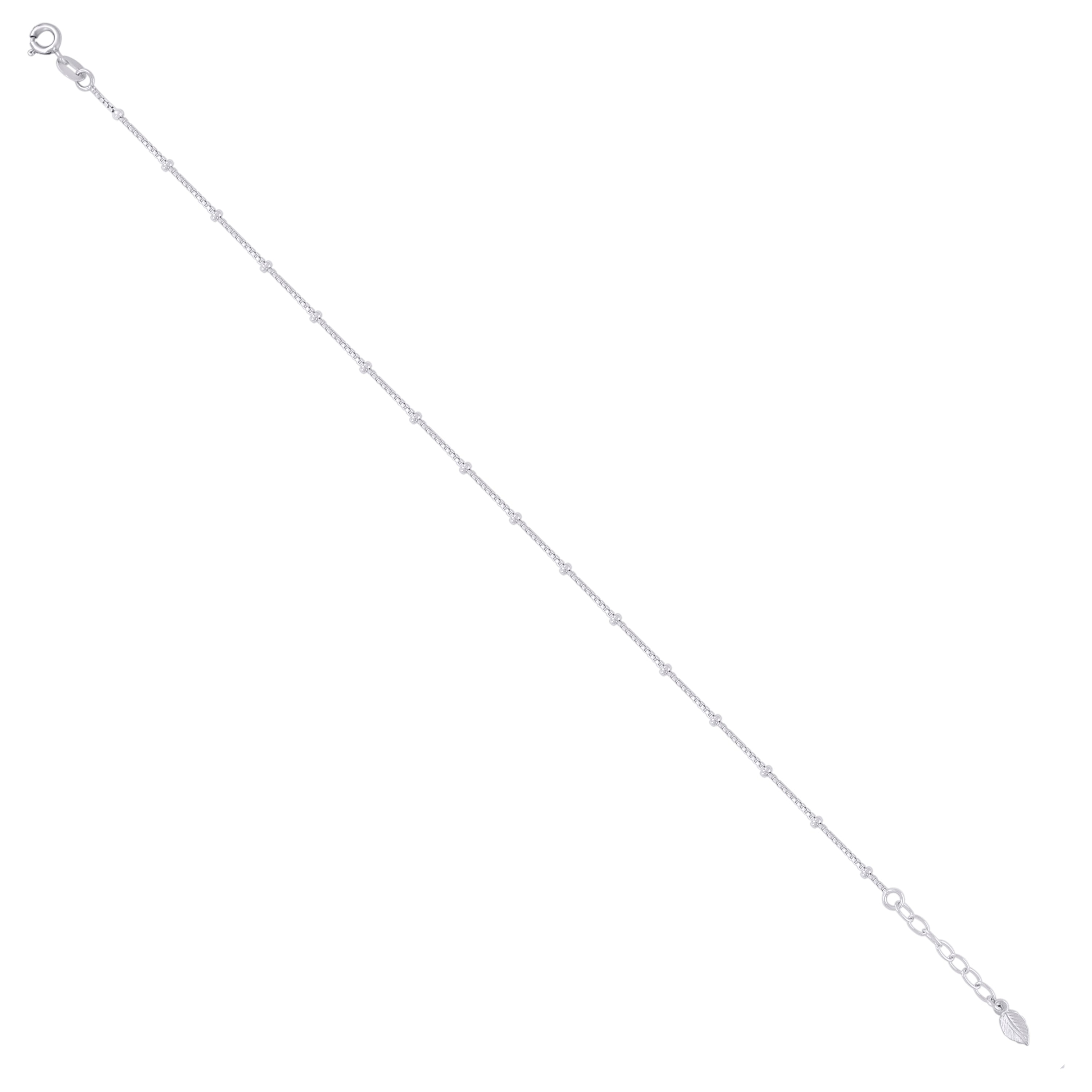 925 Sterling Silver Women Fashion Leaf Anklet