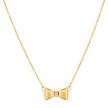 14Kt Yellow Gold Womens Polished Finish Ted Baker Bow Necklace Size 18 Inches