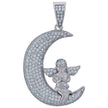 925 Sterling Silver Womens Cubic Zirconia Heart Charm Pendant