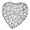 925 Sterling Silver Womens Cubic Zirconia Heart Charm Pendant