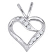 925 Sterling Silver Womens Cubic Zirconia Heart Charm Pendant