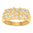 10kt Yellow Gold Mens Cubic-Zirconia Nugget Fashion Ring 