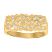 10kt Yellow Gold Mens Cubic-Zirconia Nugget Fashion Ring 