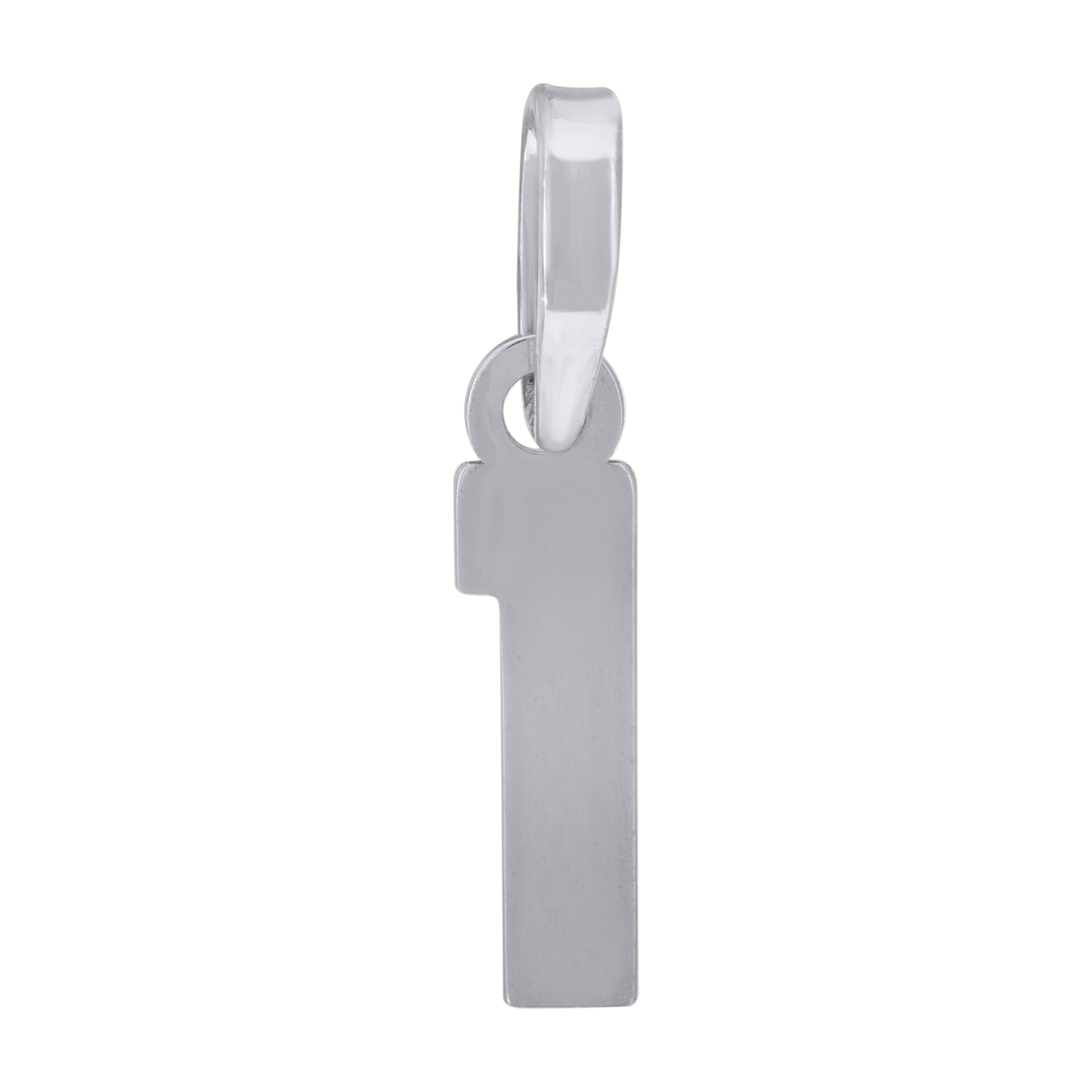 925 Sterling Silver Unisex Initial Number 1 Charm Pendant