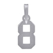 925 Sterling Silver Unisex Initial Number 8 Charm Pendant
