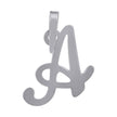 925 Sterling Silver Unisex Cursive Initial Alphabet A Charm Pendant