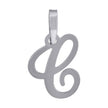 925 Sterling Silver Unisex Cursive Initial Alphabet C Charm Pendant
