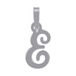 925 Sterling Silver Unisex Cursive Initial Alphabet E Charm Pendant