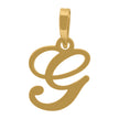 925 Sterling Silver Yellow-Tone Unisex Cursive Initial Alphabet G Charm Pendant