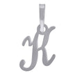 925 Sterling Silver Unisex Cursive Initial Alphabet K Charm Pendant