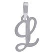 925 Sterling Silver Unisex Cursive Initial Alphabet L Charm Pendant