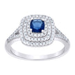 925 Sterling Silver Womens Royal Blue Princess Cut Cubic Zirconia Fashion Ring Size 8 - SLV-104047