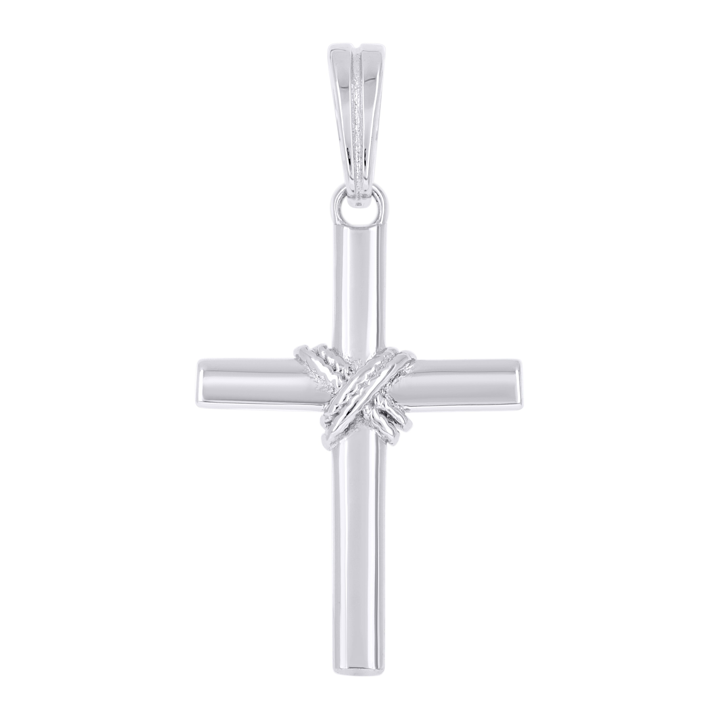 925 Sterling Silver Unisex X Cross Religious Charm Pendant