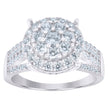 925 Sterling Silver Womens Round Cubic-Zirconia Round Head Fashion Ring Size 7 - SLV-104553