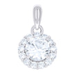 925 Sterling Silver Womens Cubic-Zirconia Fashion Charm Pendant