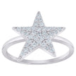 925 Sterling Silver Womens Cubic-Zirconia Star Fashion Ring Size 9 - SLV-104815