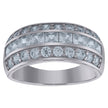 925 Sterling Silver Womens Princess-Cut Cubic-Zirconia Wedding Band Ring Size 10 - SLV-105669