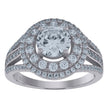 925 Sterling Silver Womens Cubic-Zirconia Engagement Ring Size 7