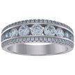 925 Sterling Silver Womens Cubic-Zirconia Wedding Band Ring Size 7