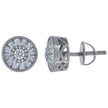 925 Sterling Silver Unisex Baguette Cubic-Zirconia Fashion Stud Earrings 