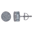 925 Sterling Silver Unisex Cubic-Zirconia Fashion Stud Earrings 