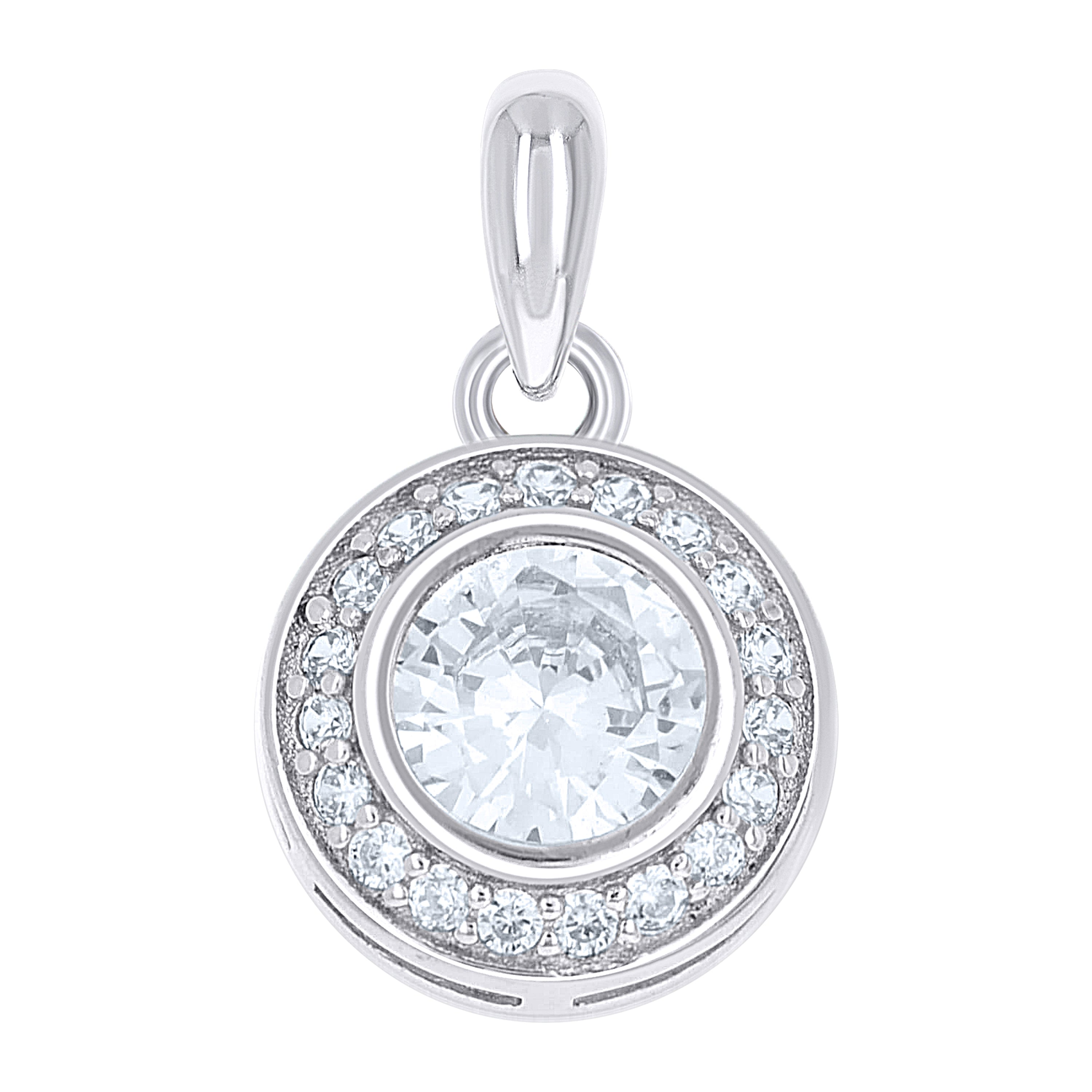 925 Sterling Silver Womens Cubic-Zirconia Fashion Necklace