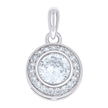 925 Sterling Silver Womens Cubic-Zirconia Fashion Necklace