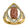 10kt Two-Tone Gold Womens Cubic-Zirconia Guadalupe Religious Ring