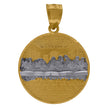 10kt Two-Tone Gold Diamond-Cut Last Supper Religious Charm Pendant