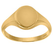 10kt Yellow Gold Mens Polished Oval Head Signet Engraveable Ring 