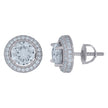 925 Sterling Silver Womens Cubic-Zirconia Fashion Stud Earrings 
