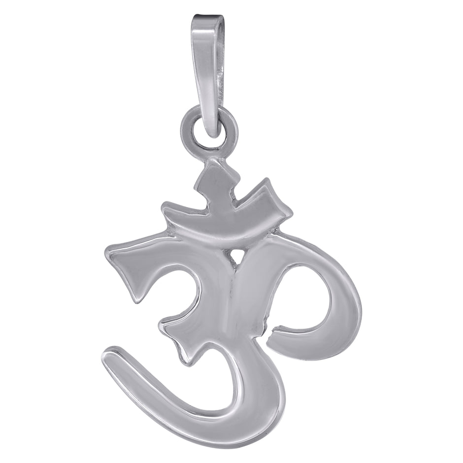 925 Sterling Silver Unisex Om Symbol Religious Charm Pendant
