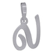 925 Sterling Silver Unisex Initial Alphabet V Charm Pendant