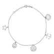 925 Sterling Silver Womens Ocean Life Charms Anklet Size 10 Inches