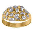 10kt Two-tone Gold Womens Nugget Fashion Ring
