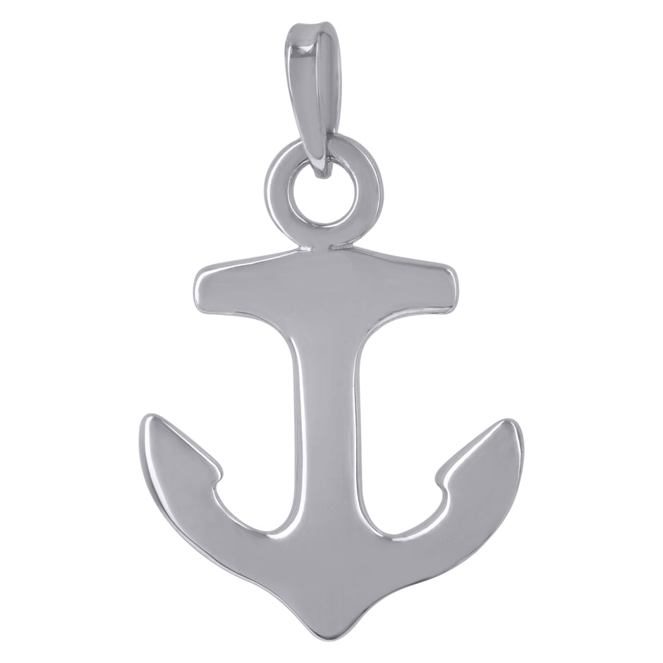 925 Sterling Silver Mens Ocean Anchor Charm Pendant