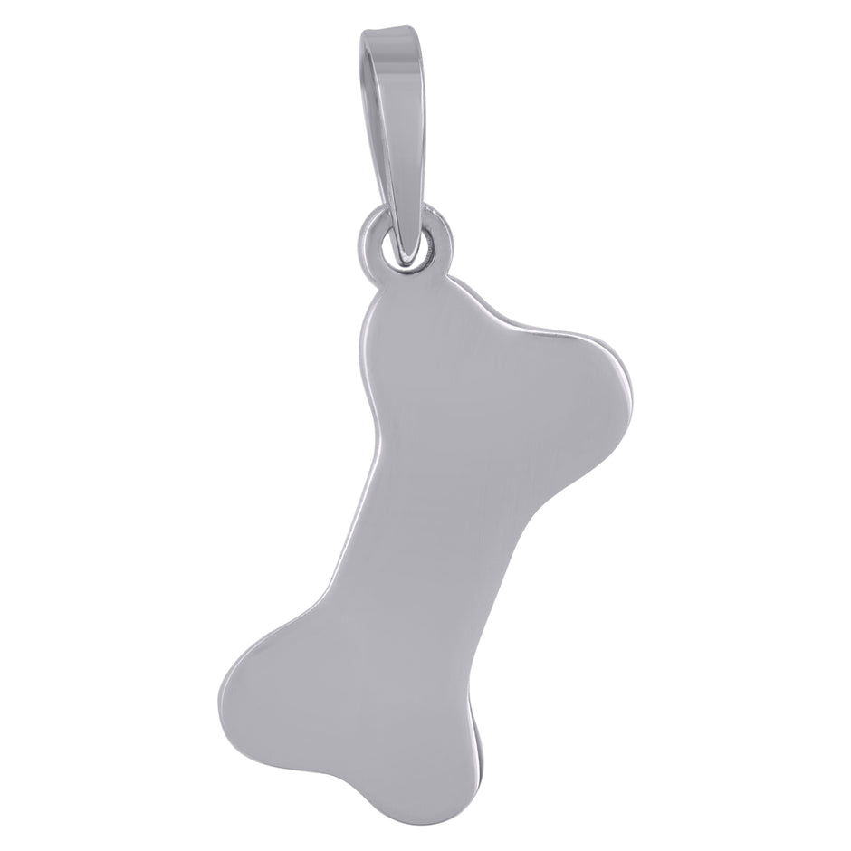 925 Sterling Silver Womens Pet Dog Bone Treat Animal Charm Pendant