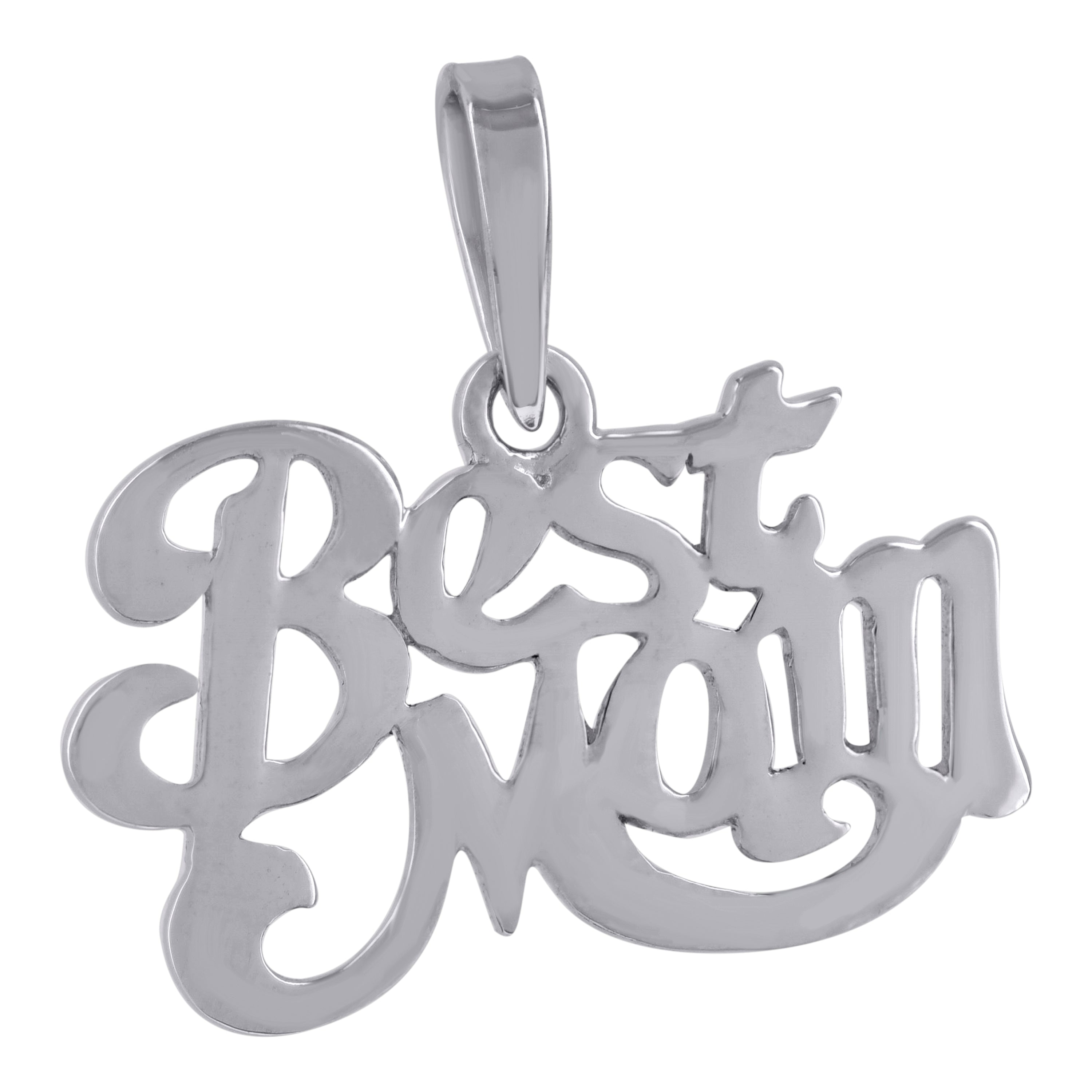 925 Sterling Silver Womens Fashion Best Mom Talking Charm Pendant