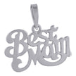 925 Sterling Silver Womens Fashion Best Mom Talking Charm Pendant
