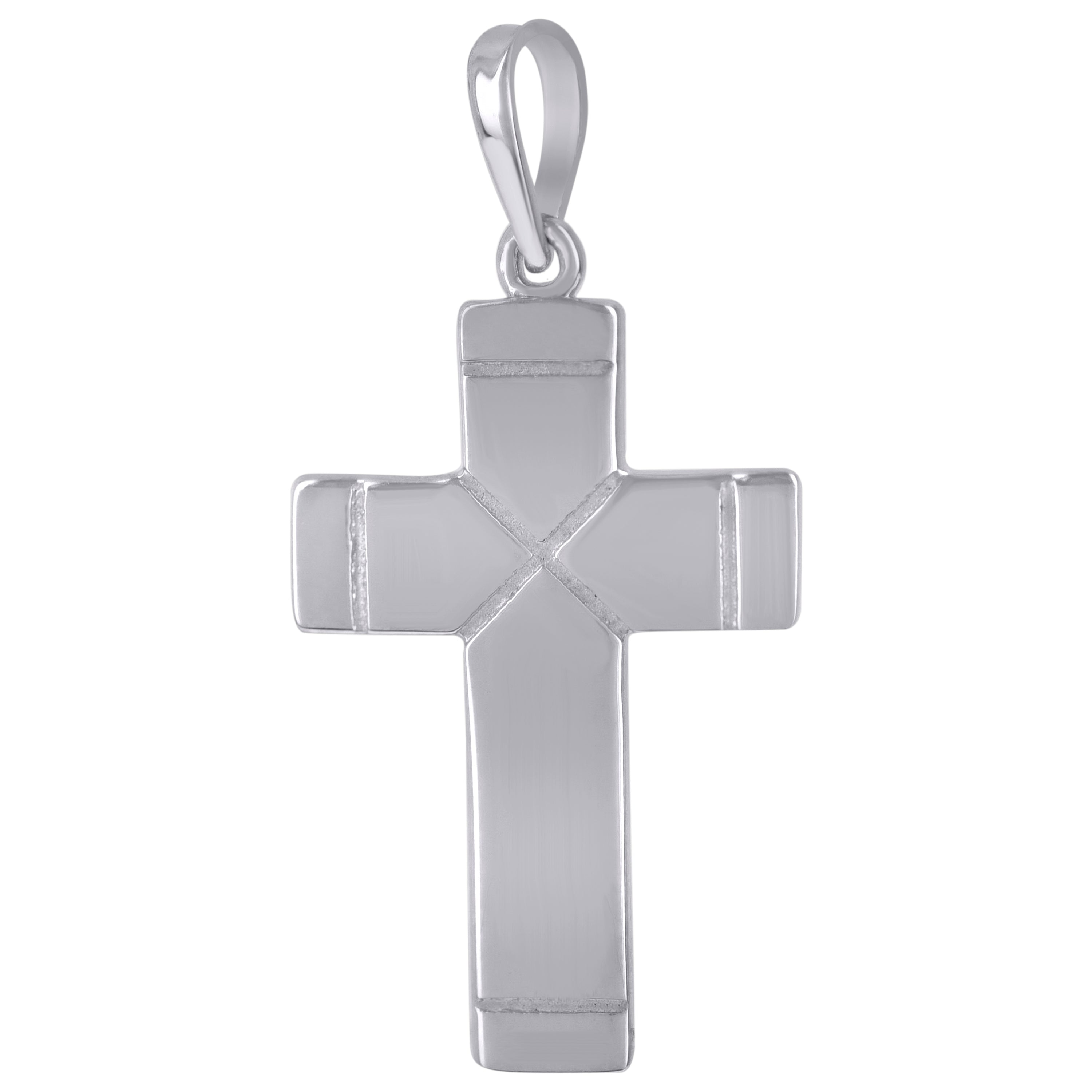 925 Sterling Silver Unisex Religious Cross Charm Pendant