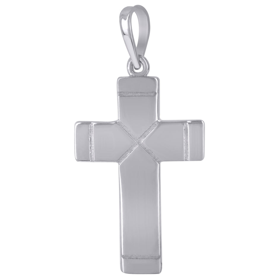 925 Sterling Silver Unisex Religious Cross Charm Pendant