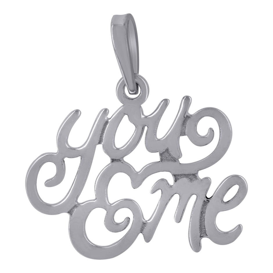 925 Sterling Silver Unisex Fashion You Love Me Talking Charm Pendant
