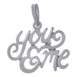 925 Sterling Silver Unisex Fashion You Love Me Talking Charm Pendant