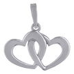 925 Sterling Silver Womens Intertwined Heart Charm Pendant