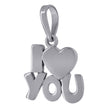 925 Sterling Silver Unisex I Love You Talking Charm Pendant