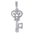 925 Sterling Silver Mens Royal Key Charm Pendant