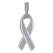 925 Sterling Silver Womens Symbol Ribbon Charm Pendant