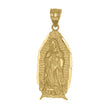 10kt Yellow Gold Unisex Guadalupe Religious Charm Pendant