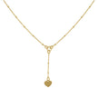 14Kt Yellow Gold Womens Heart Necklace 17.5 Inches